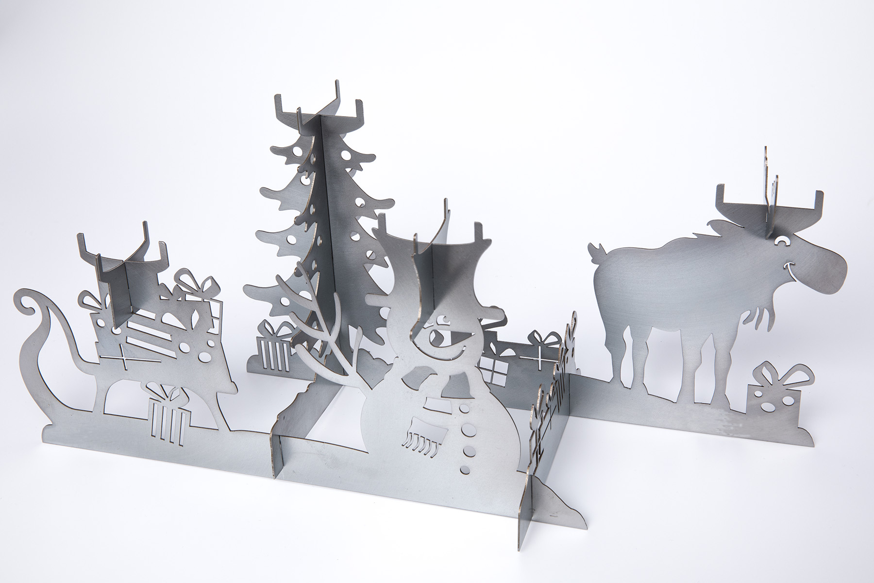 Adventsgesteck aus Edelstahl Adventsgesteck aus Edelstahl