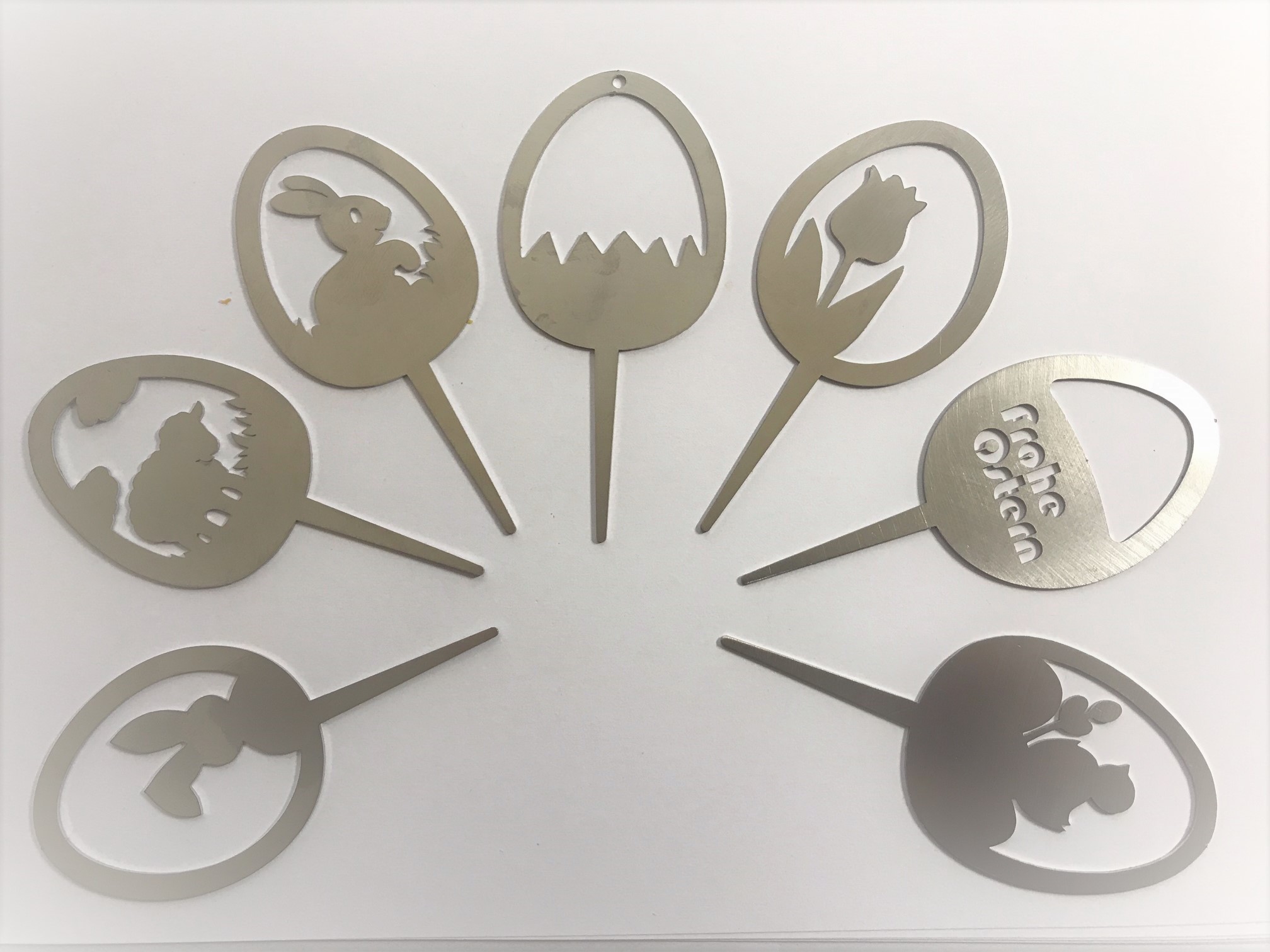 7 tlg. Edelstahl Ostereier Stecker Set 7 tlg. Edelstahl Ostereier Stecker Set